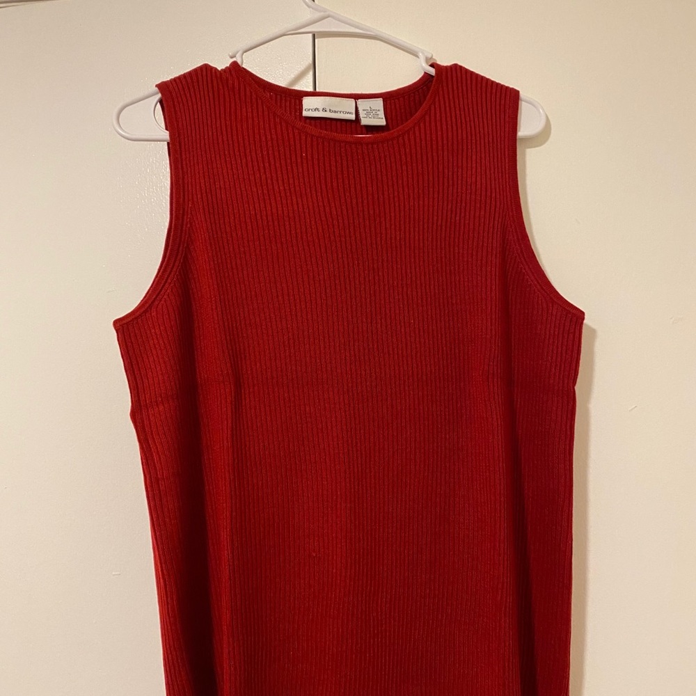 Croft&Barrow red sweater tank top